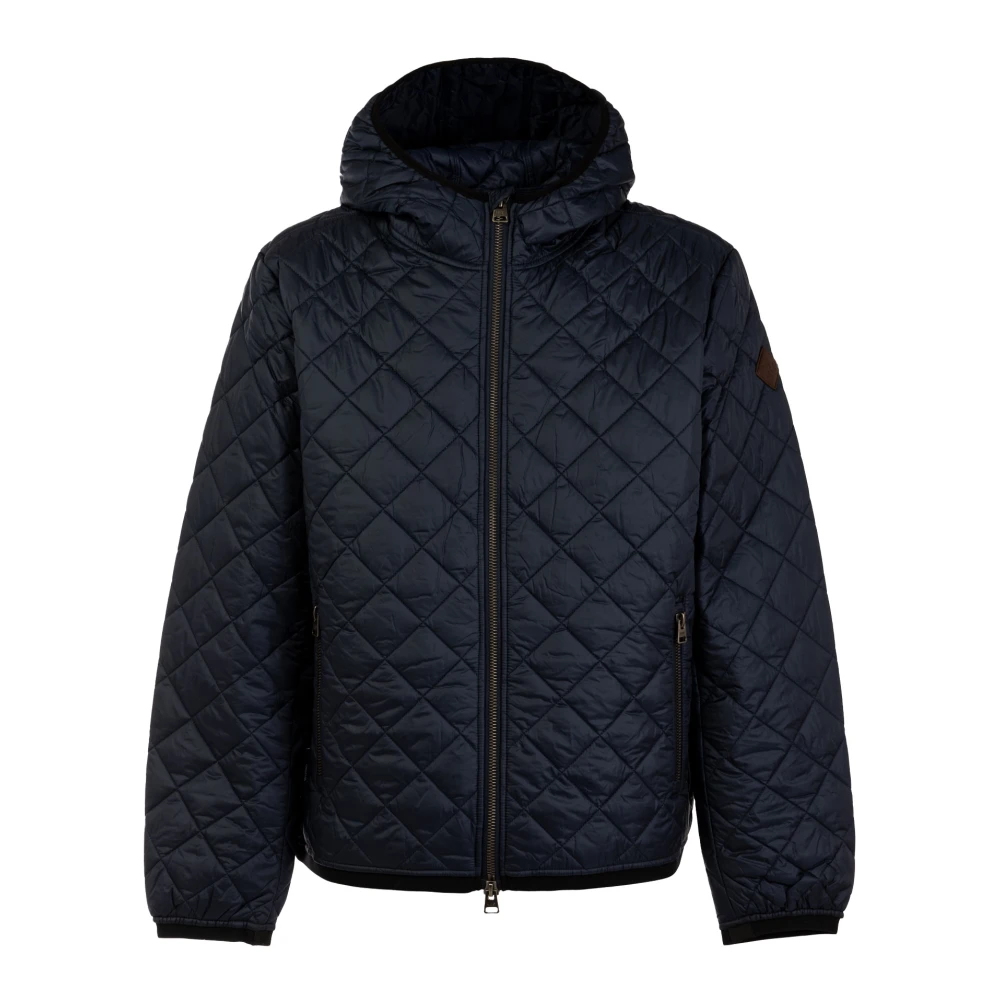 Husky Original Gewatteerde herenjas met capuchon blauw Blue Heren