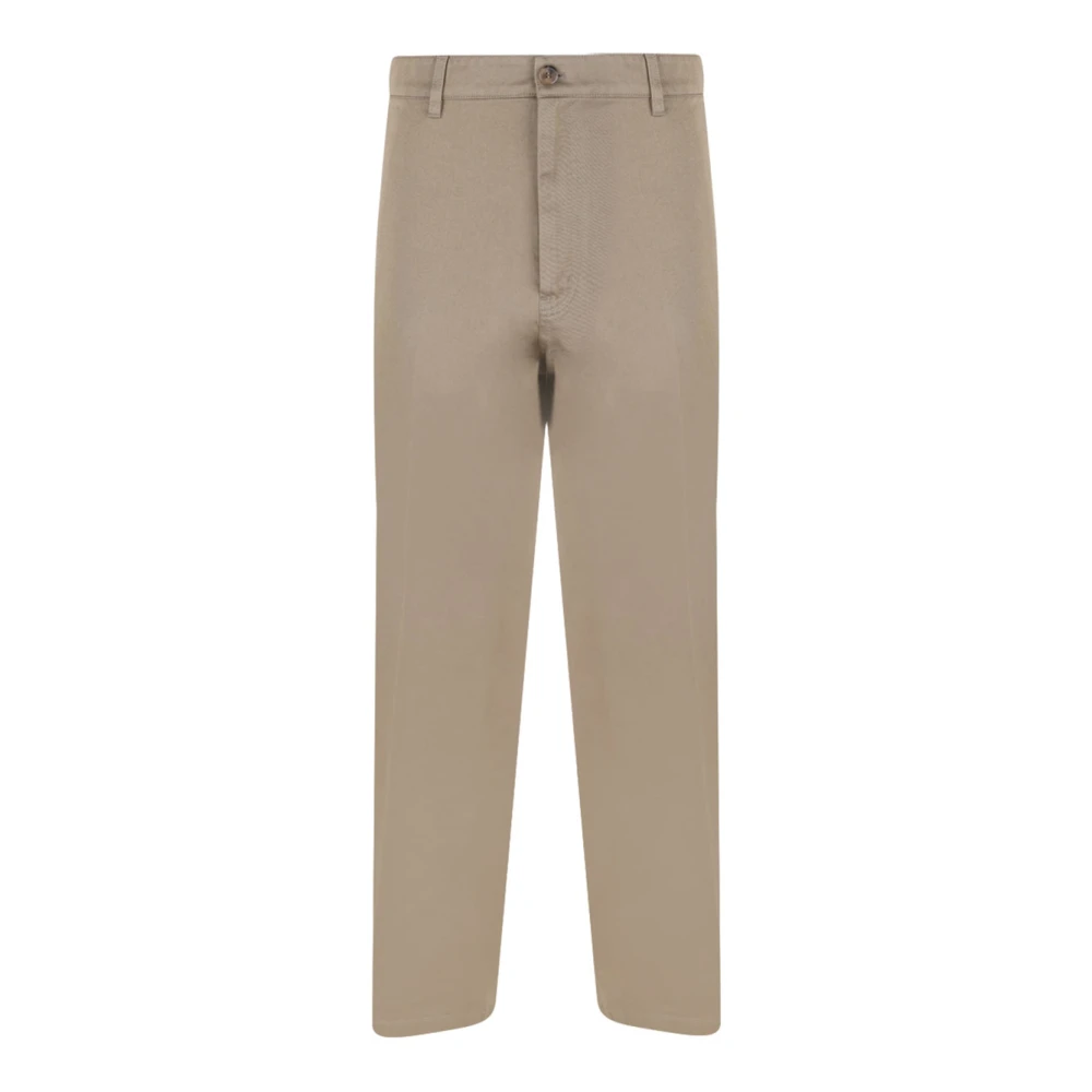 Prada Men's Beige Cotton Chino Trousers - Chinos - M - Trousers