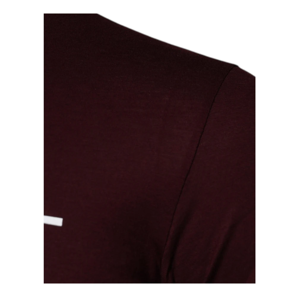 Dolce & Gabbana Grafische Crew Neck T-shirt Donkerrood Red Heren
