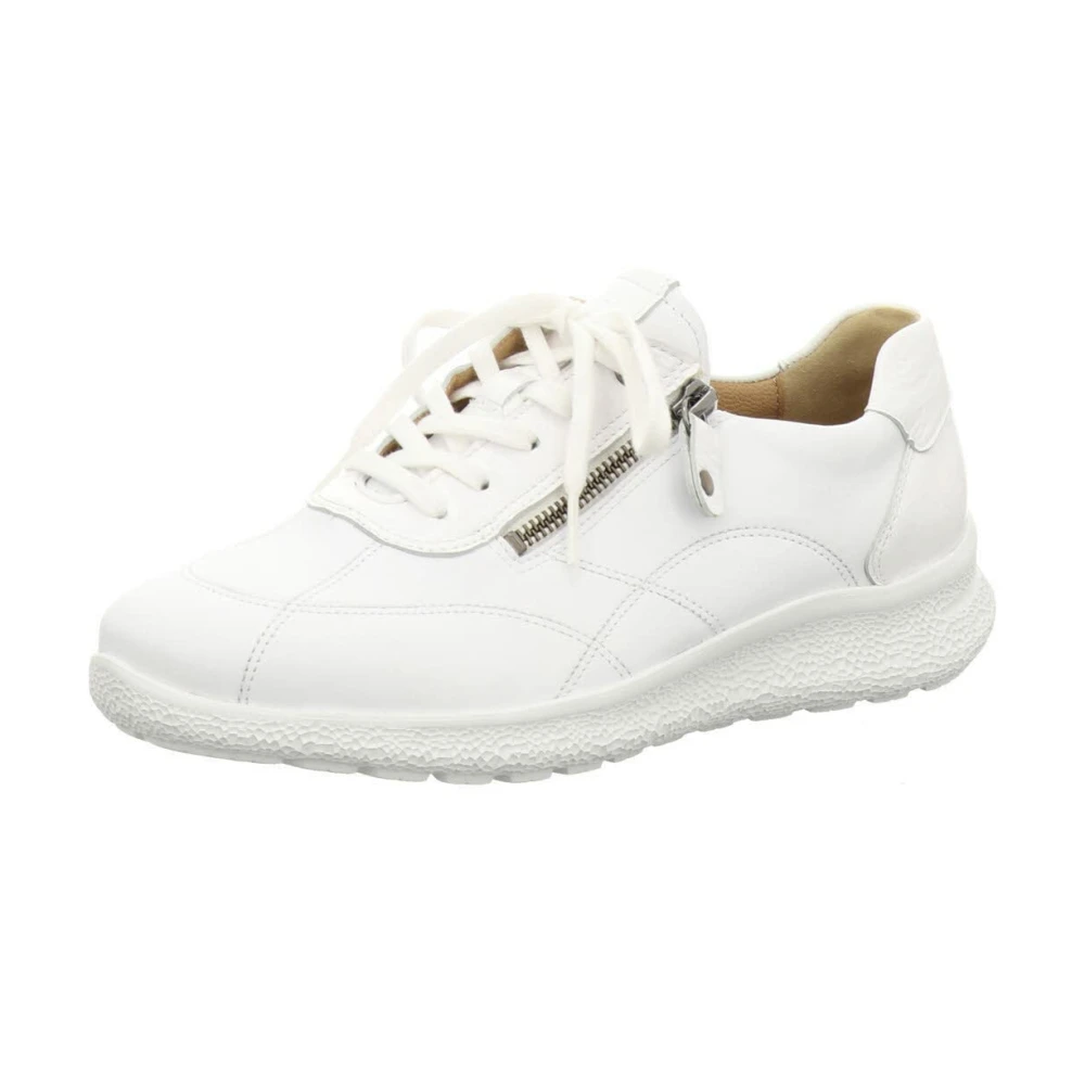 Hartjes Lace-up Sneaker met Zijrits Dames Schoenen Wit