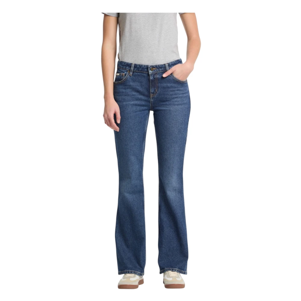 Guess Women's Blue Bootcut Jeans, W26, Jeans Cotone Organico
