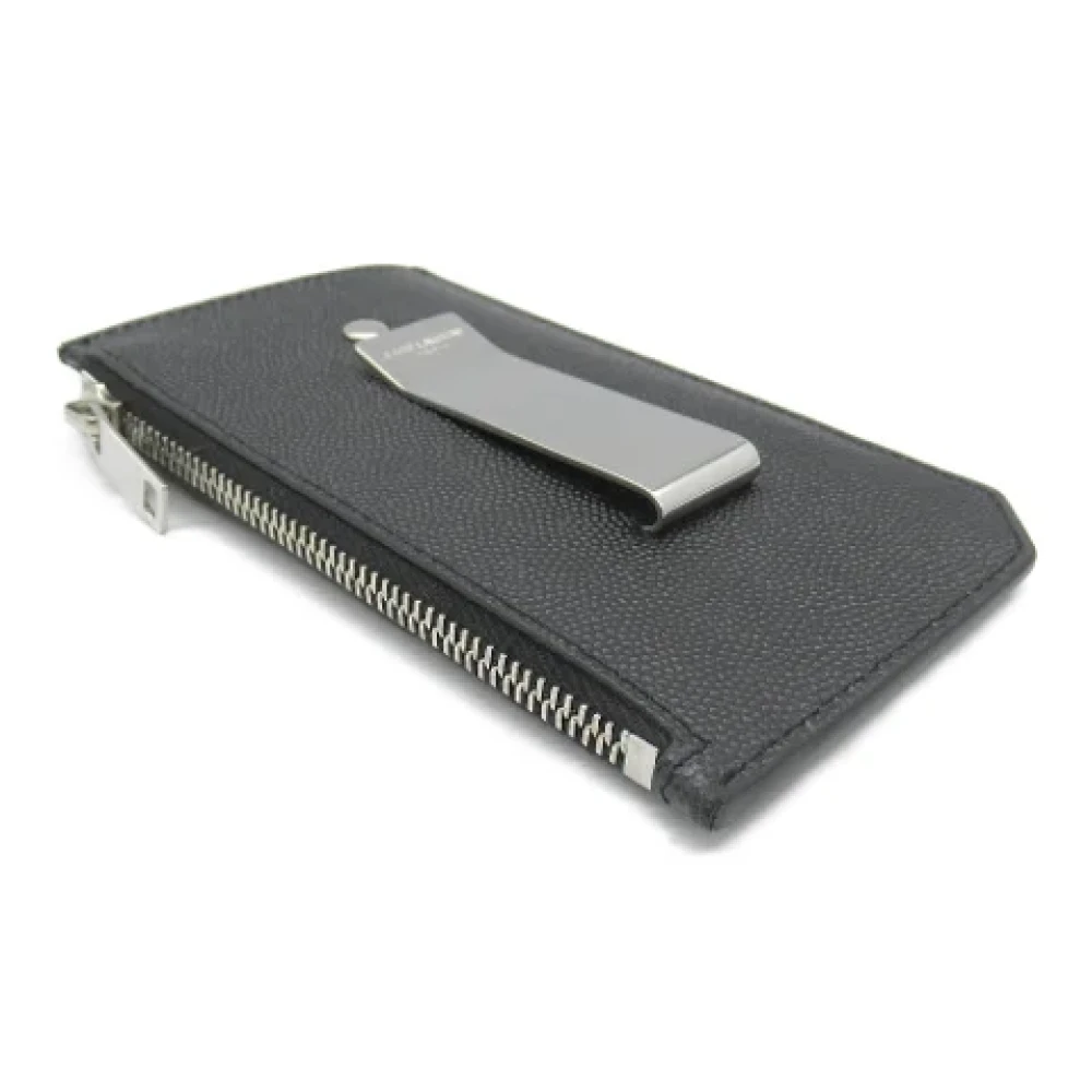 Saint Laurent Vintage Pre-owned Leather wallets Black Dames