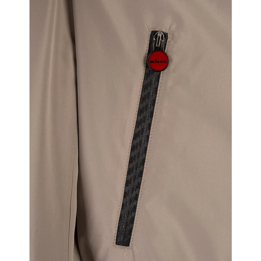 Kiton Bruin Polyester Stijlvol Shirt Brown Heren