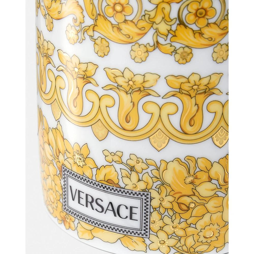 Versace Handvat Glas Beker Yellow Unisex