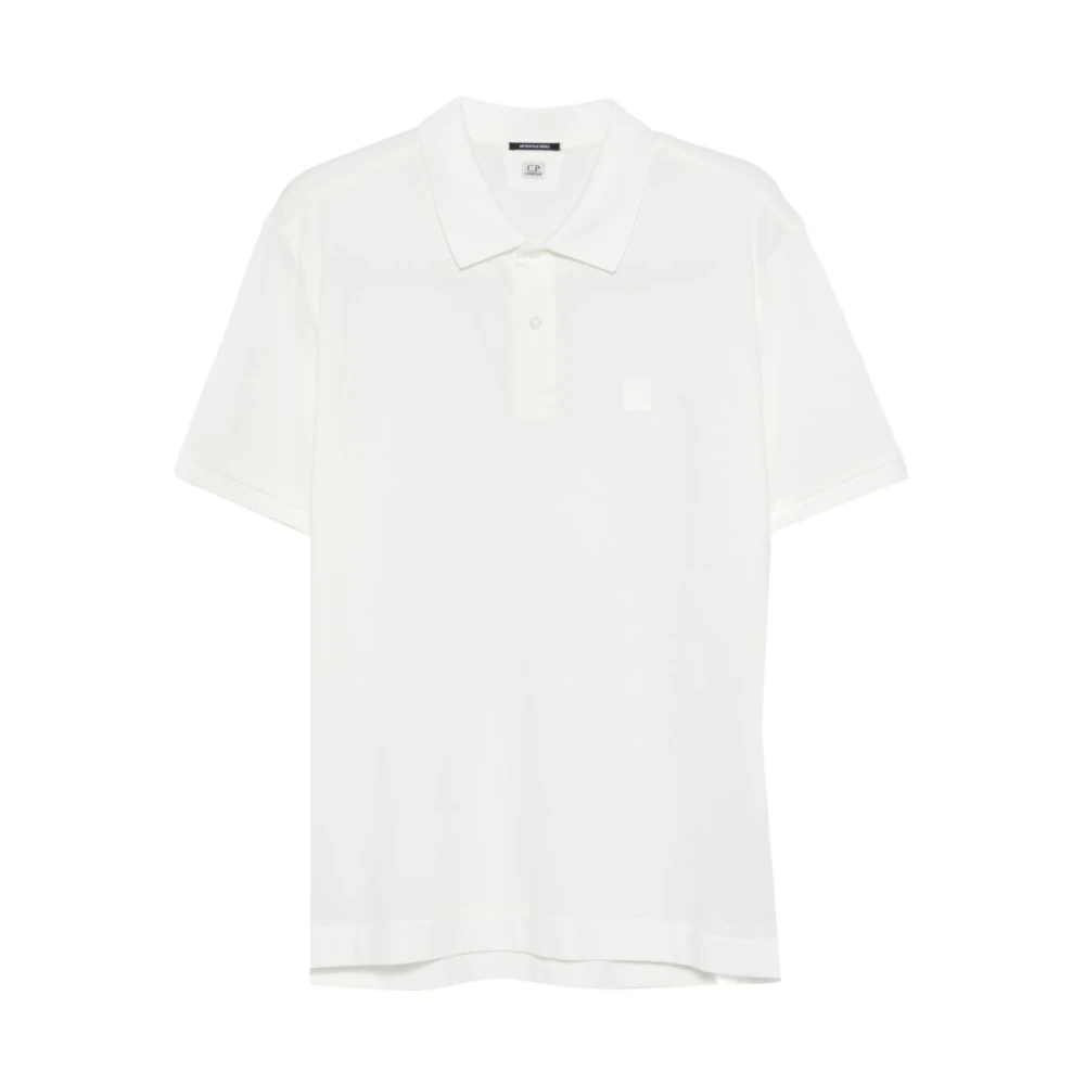 C.p. Company Men's White Polo Shirts, L, Polo Shirt With Logo