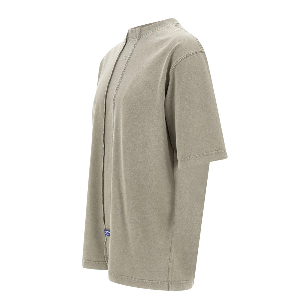 A-Cold-Wall Fracture Katoenen T-shirt Grijs Gray Heren