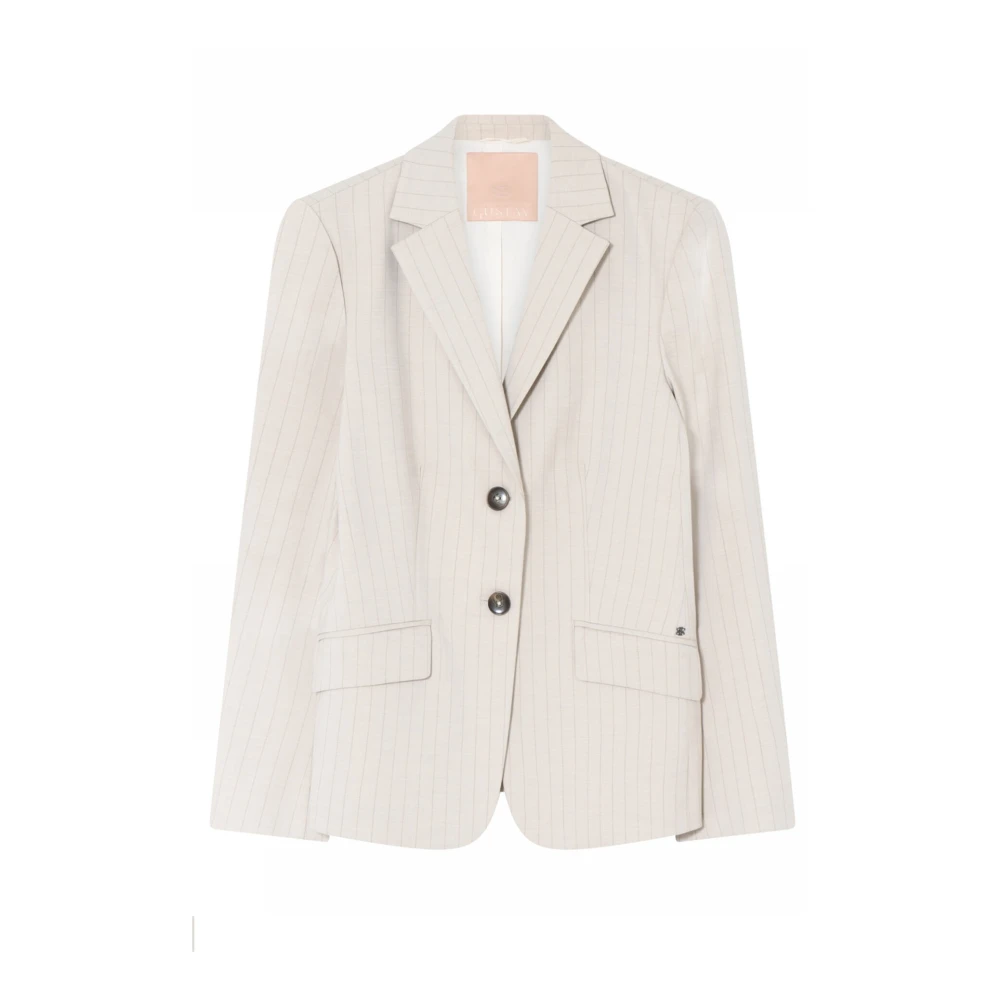Gustav Klassieke Blazer met Zakken Champagne Beige Dames