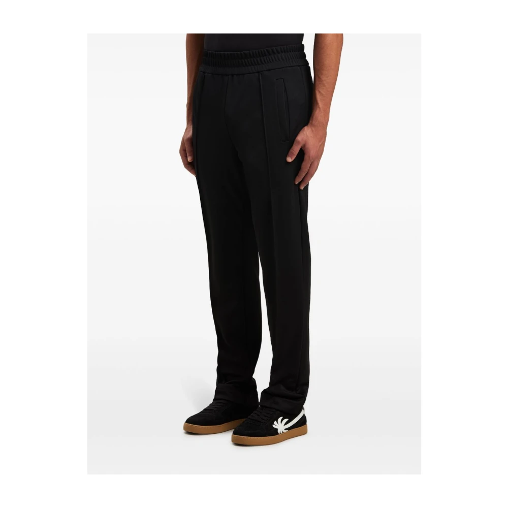 Palm Angels Zwarte Logo Print Broek Black Heren