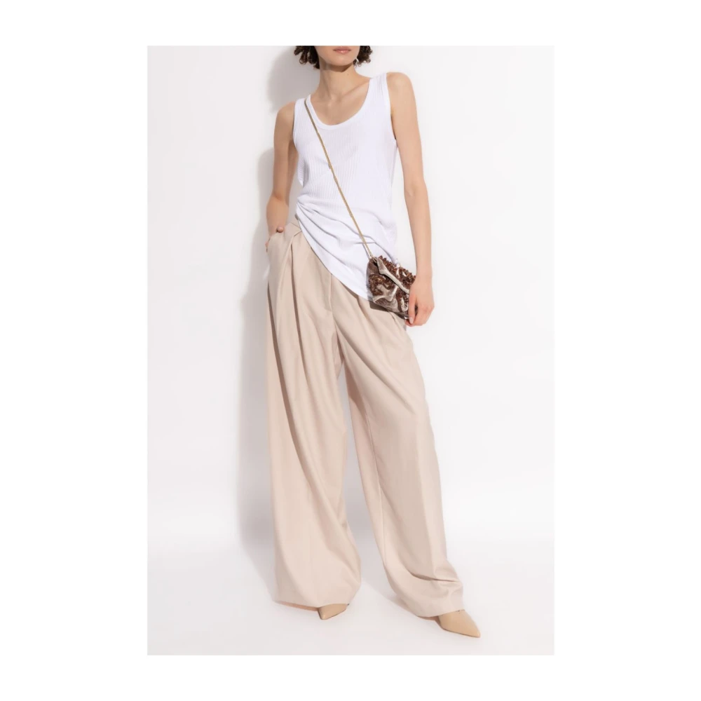 Dries Van Noten Wijde Broek W.w. Pants 005 Beige Dames