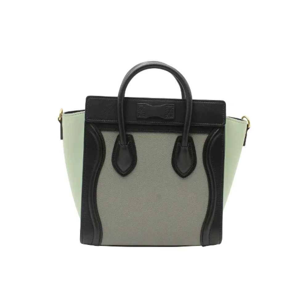 Celine Vintage Pre-owned Leather celine-bags Green Dames