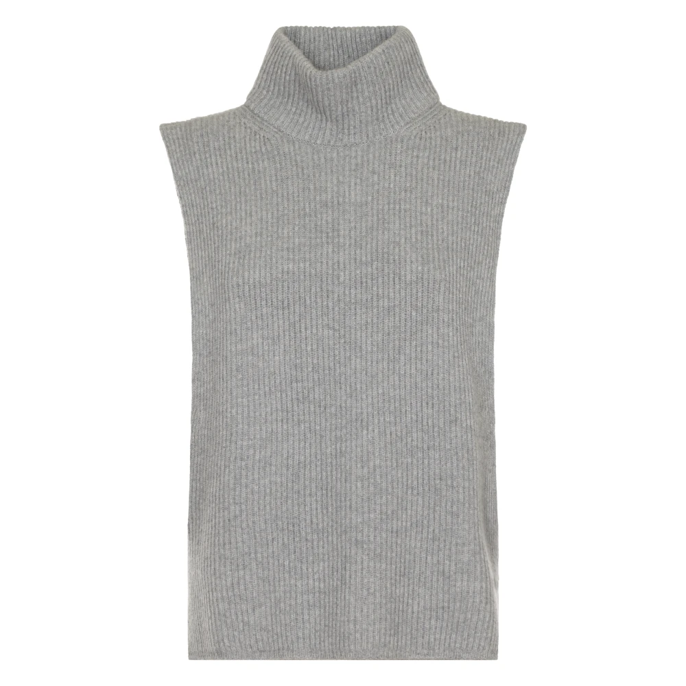 Max Mara Lichtgrijze Gebreide Gilet Sweater Gray Dames