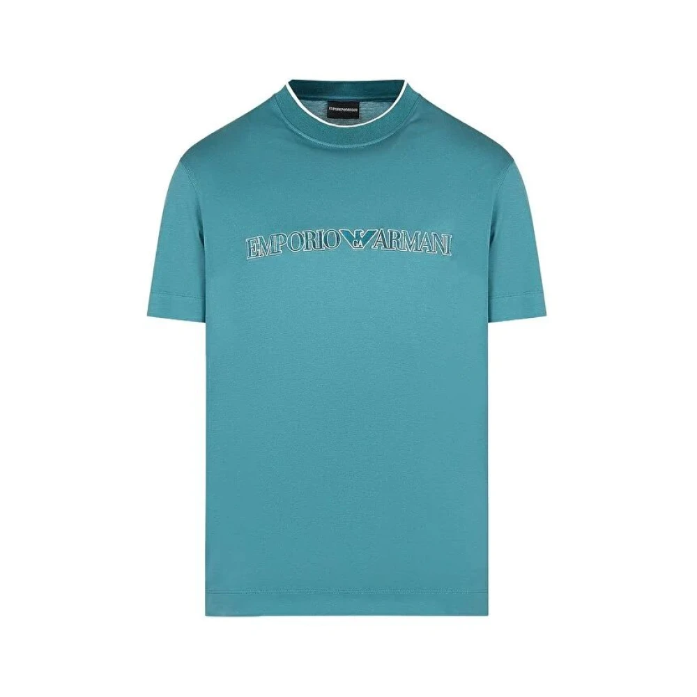 Emporio Armani Stijlvolle T-shirts voor Mannen en Vrouwen Blue Heren