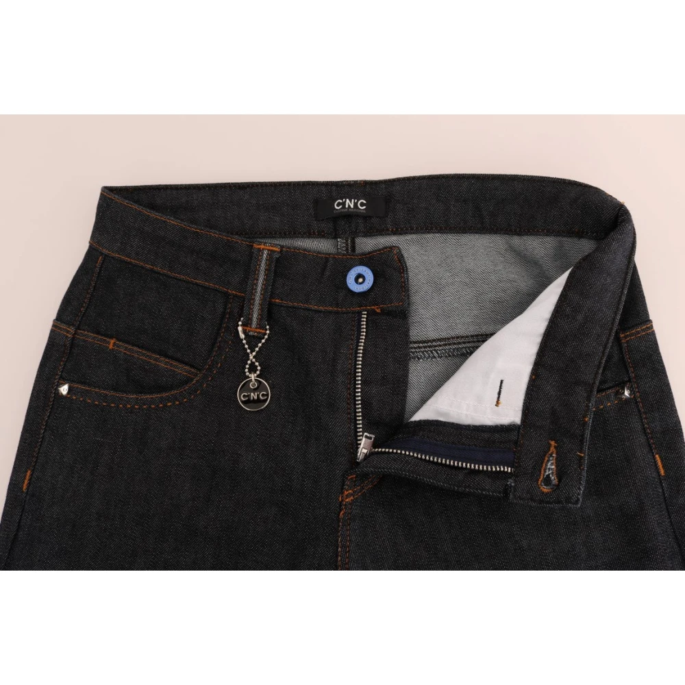 Costume National Donkerblauwe Super Slim Jeans Blue Dames