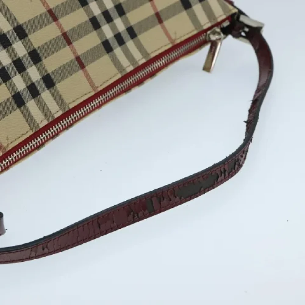 Burberry Vintage Pre-owned Leather shoulder-bags Beige Dames