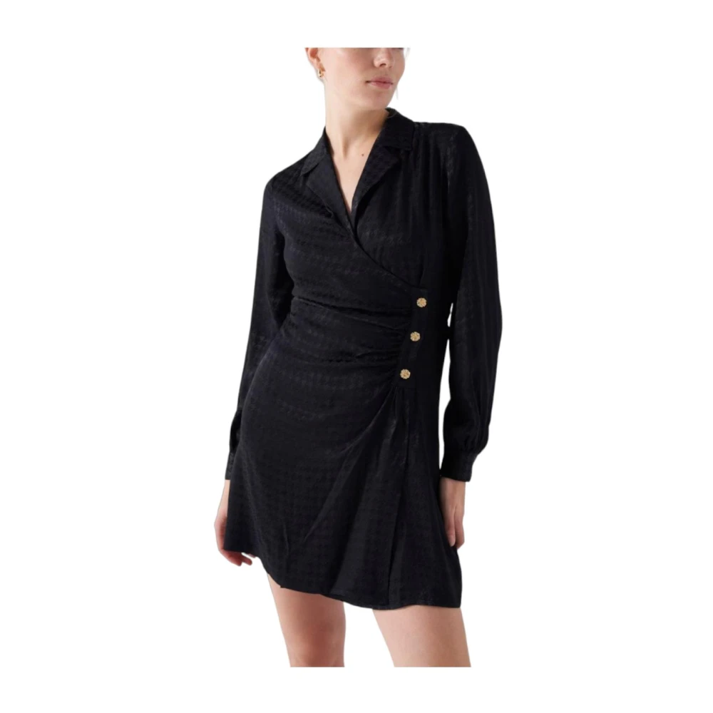 Salsa Women's Black Short Dresses, S, Satin Short Dress