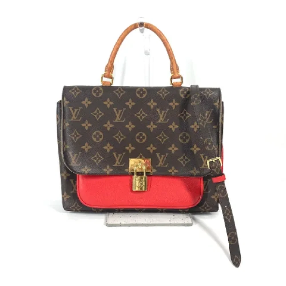 Louis Vuitton Vintage Pre-owned Cotton louis-vuitton-bags Red Dames