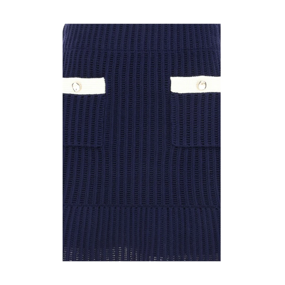 Self Portrait Asymmetrische Mini Rok Blue Dames