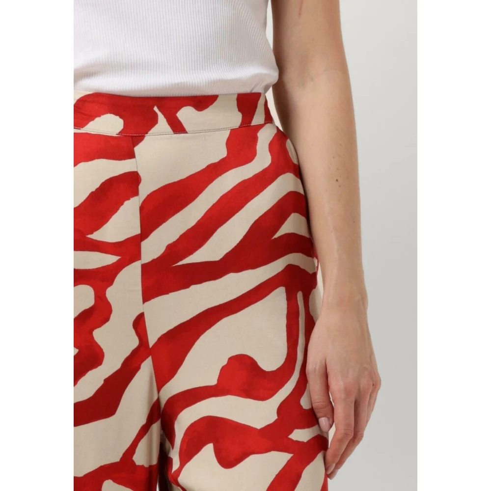 Minus Rode Wide Leg Broek Jassie Stijl Multicolor Dames