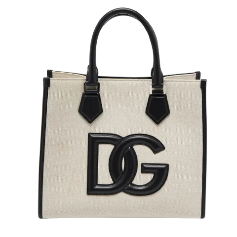 Dolce & Gabbana Pre-owned Canvas totes White Dames