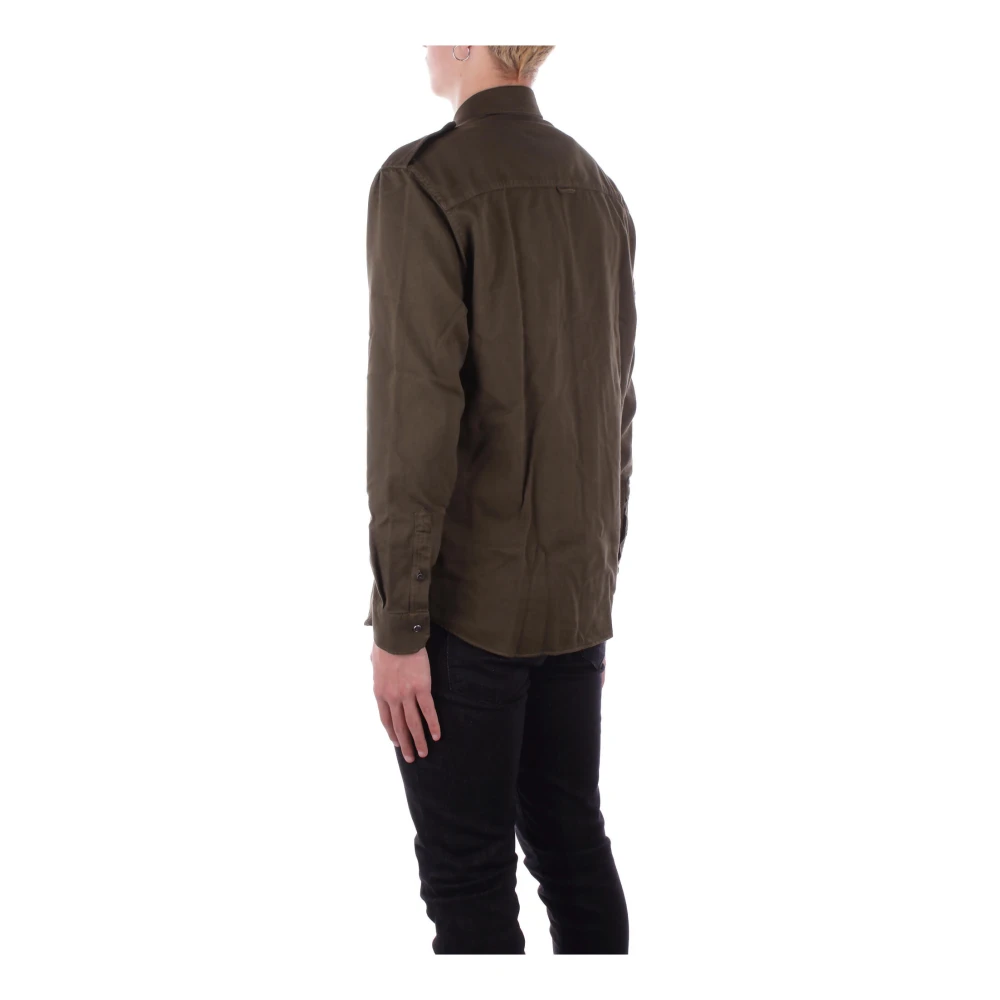 Dondup Groen Logo Shirt met Clip Zakken Green Heren