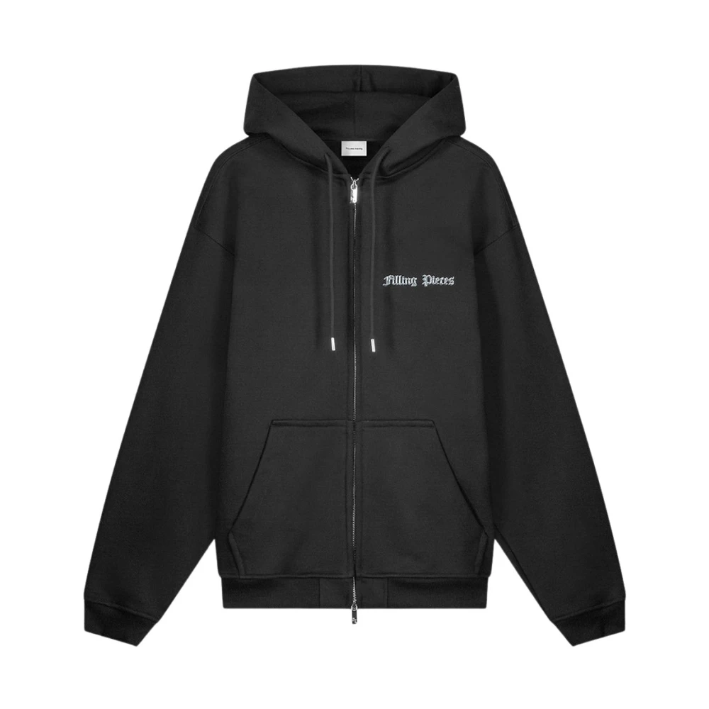 Filling Pieces Zip Hoodie Chrome Flower Black Unisex