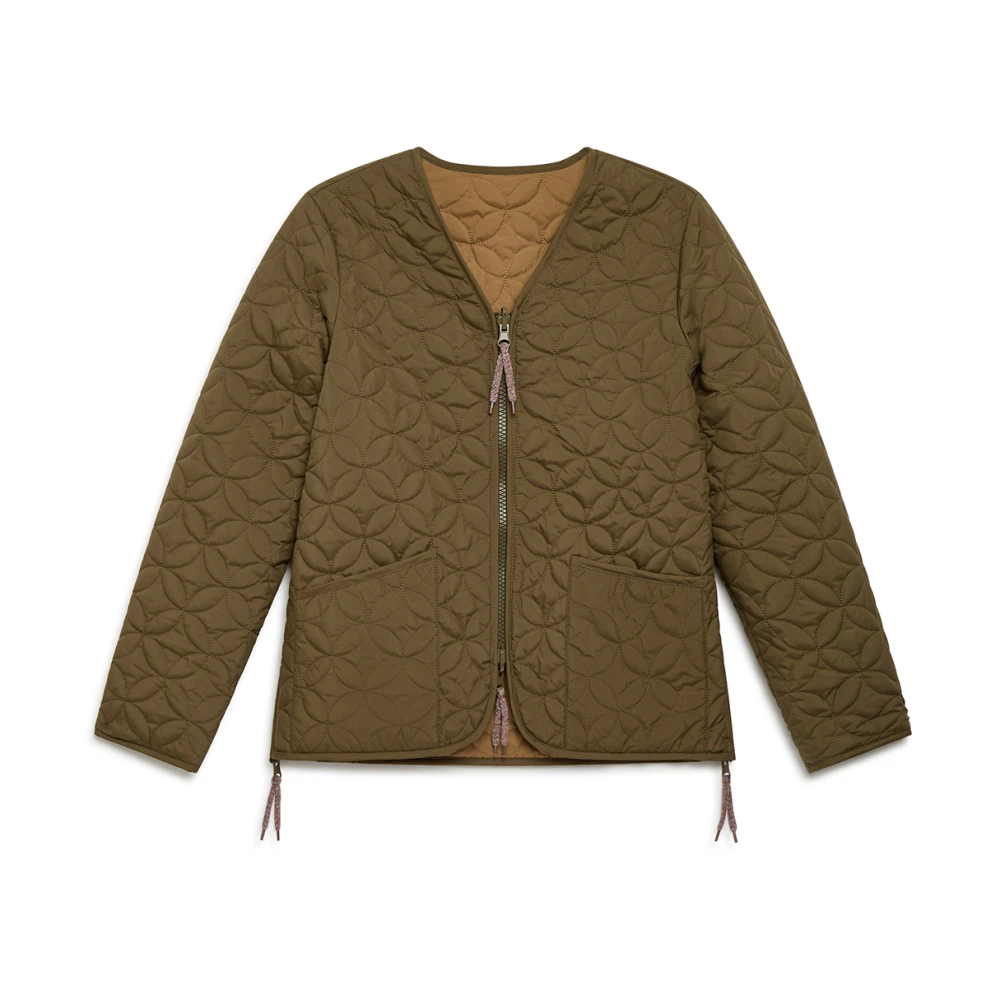 Flared Nylon Short Jacket Reversible