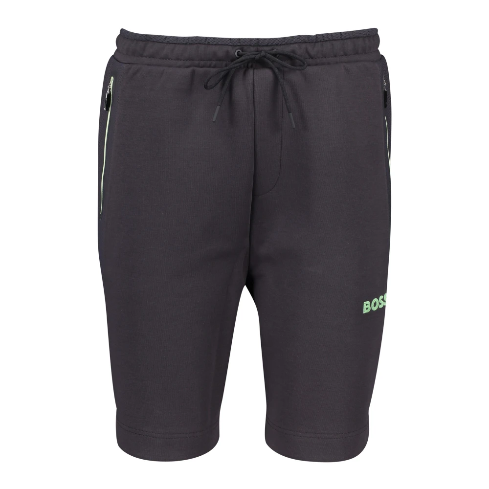 Hugo Boss Zwarte Bedrukte Joggers Black Heren