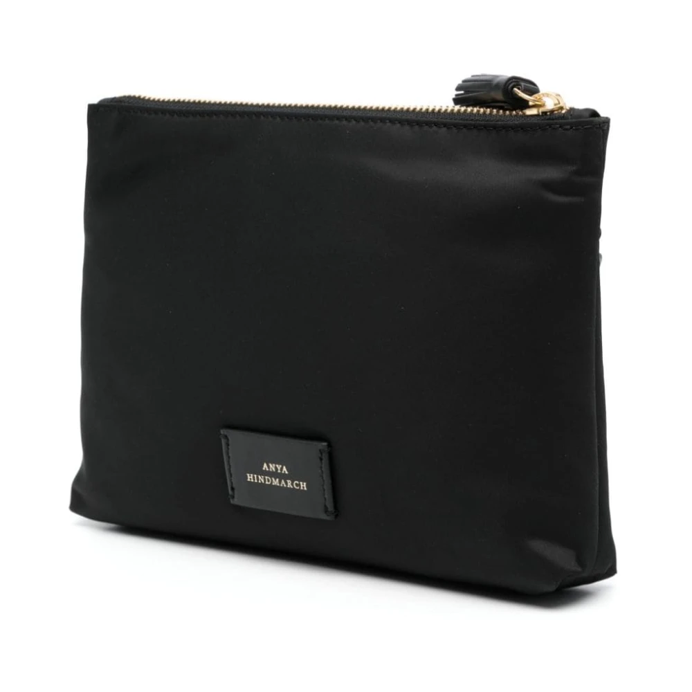 Anya Hindmarch Zwarte Econyl Ooglapjes Tas Black Dames
