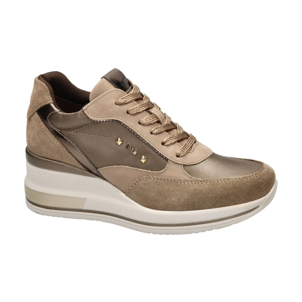 Nerogiardini Arold Wedge Sneaker Dames Schoenen Beige