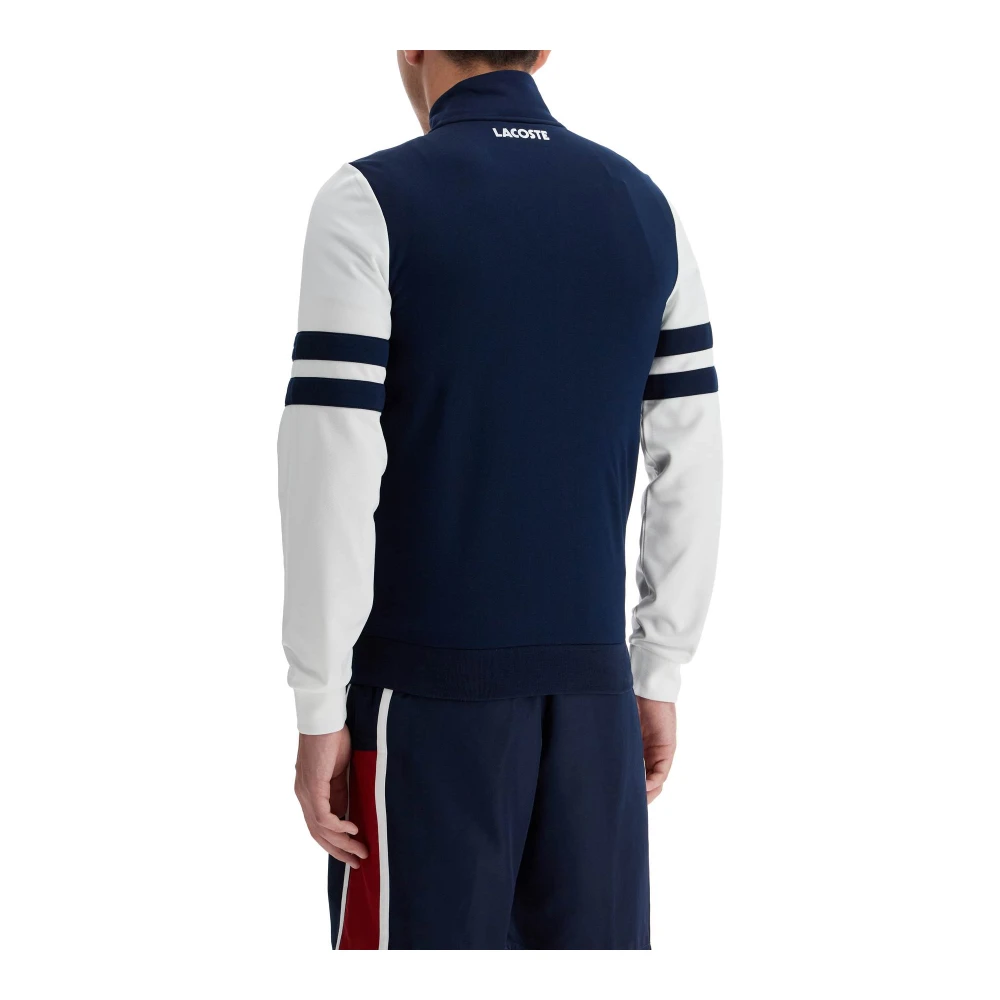 Lacoste Sweatshirt met Contrasterende Mouwen Blue Heren