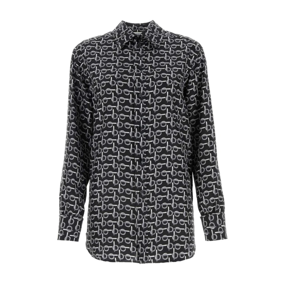 Burberry Women's Multicolor Monogram Print Silk Shirt - Shirts - 2XS - Blouses & Shirts
