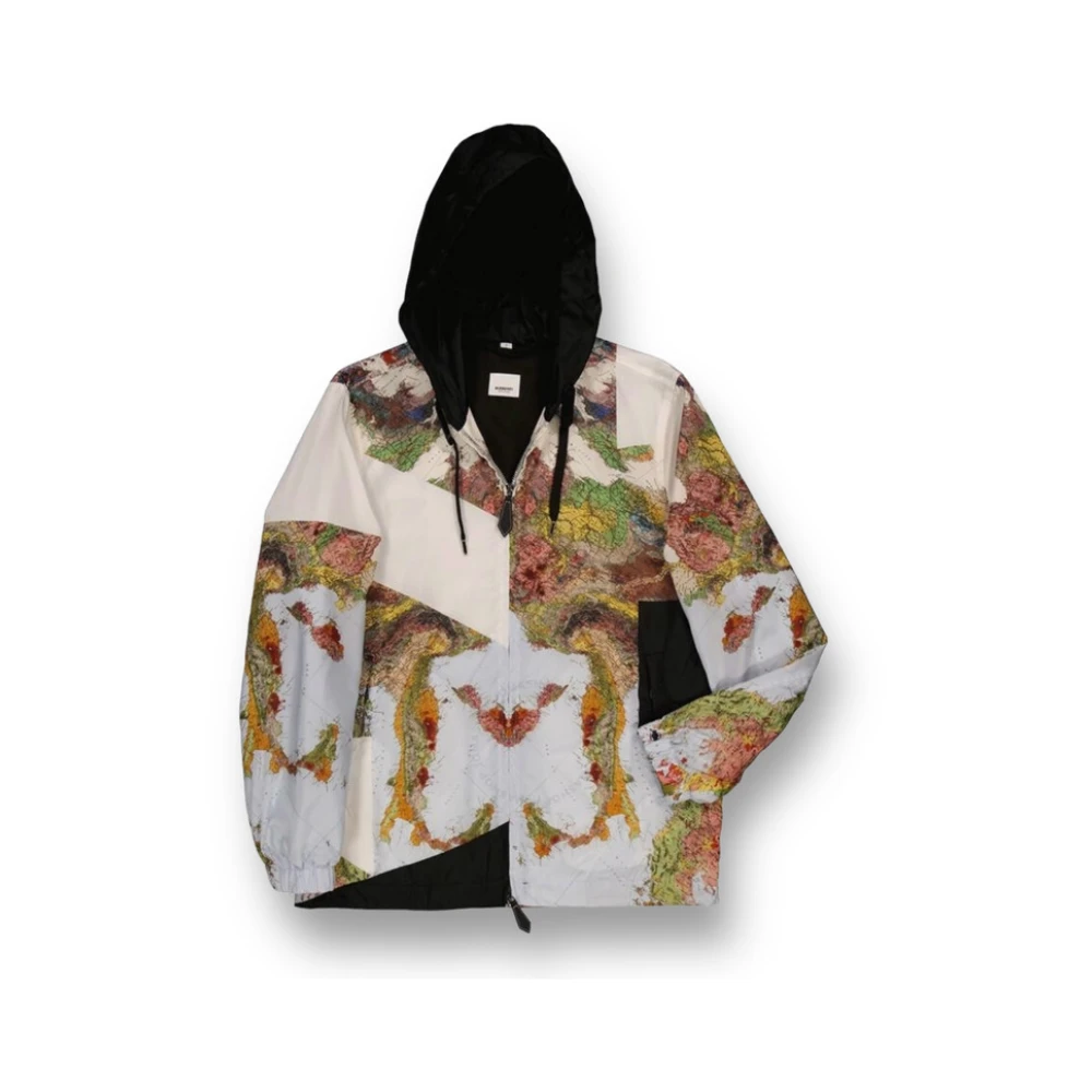 Burberry Wereldkaart Unisex Jas Nieuw Multicolor Heren