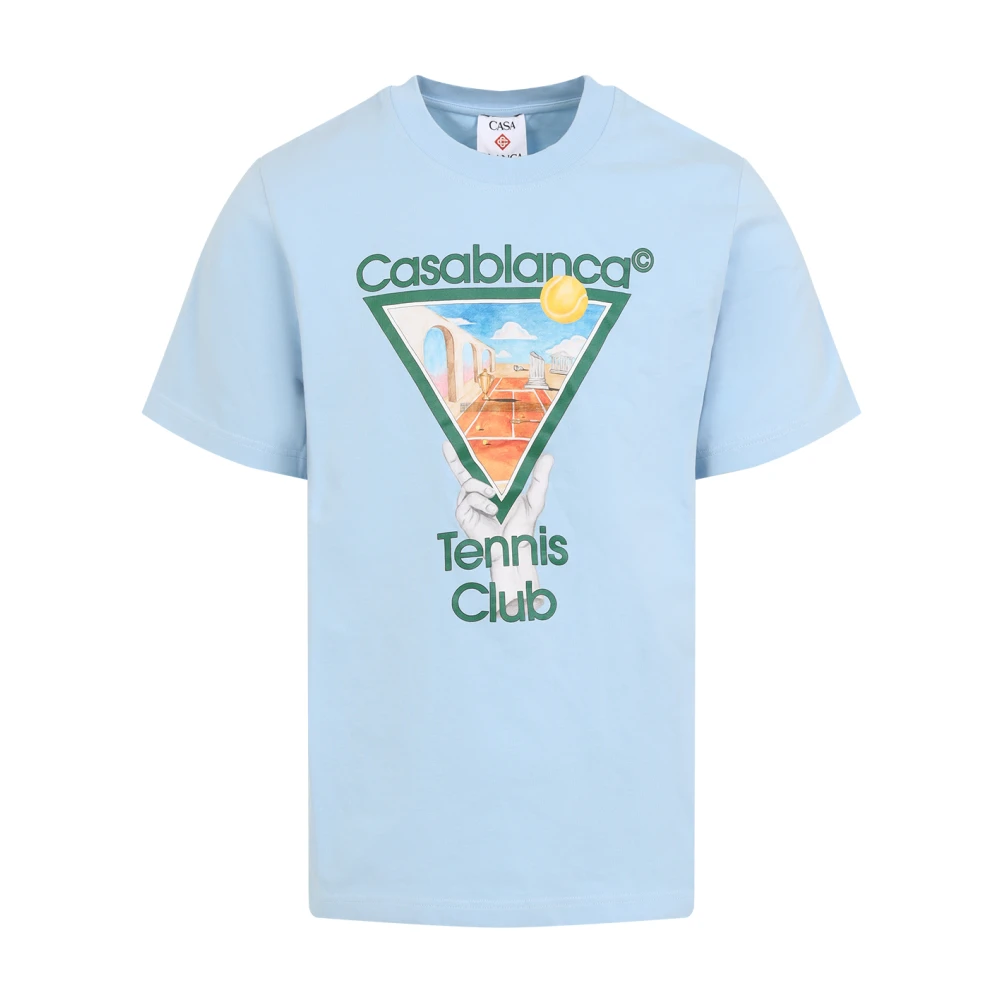 Casablanca Blauw T-shirt voor mannen Blue Heren