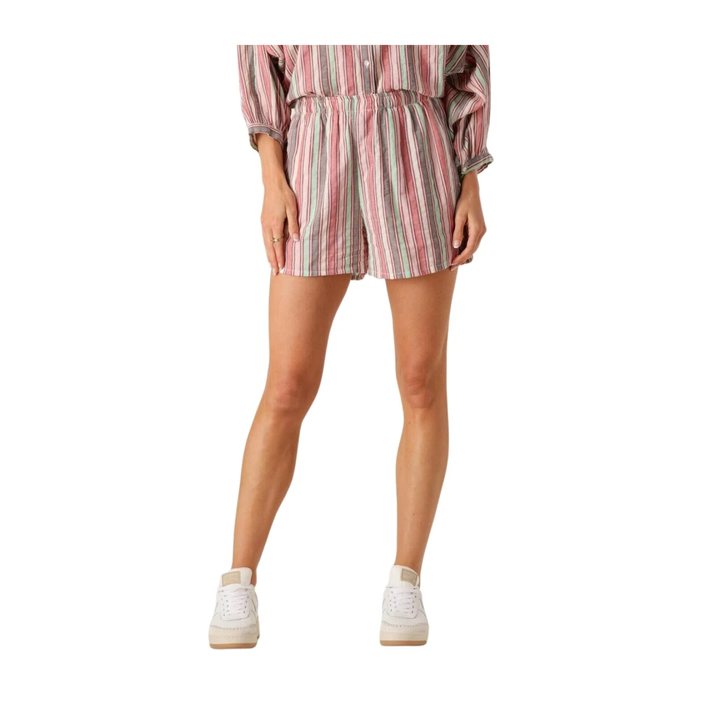 By-Bar Kleurrijke Gestreepte Zomer Shorts Multicolor Dames