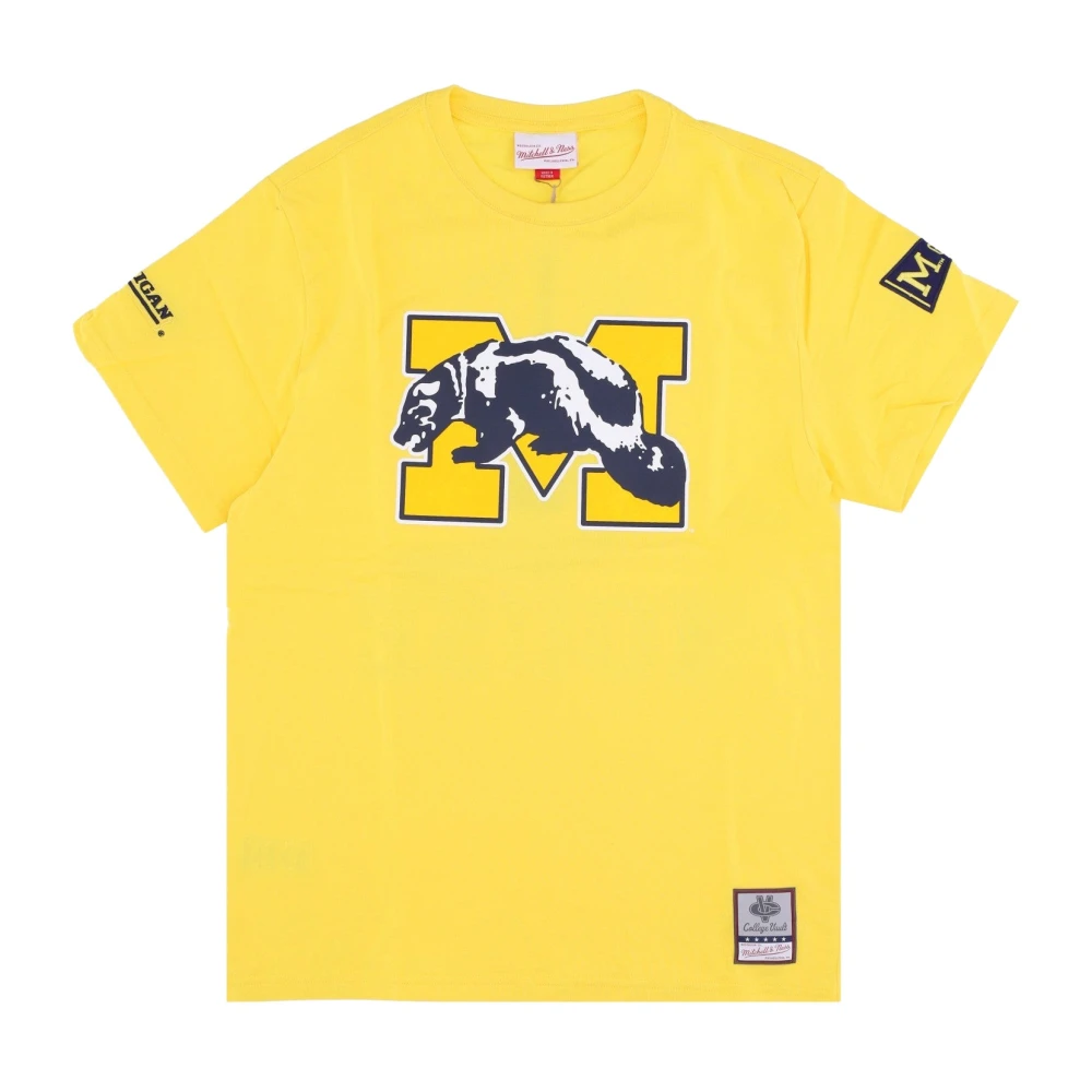Mitchell & Ness Men's Yellow Michigan Wolverines Basketball Team T-Shirt