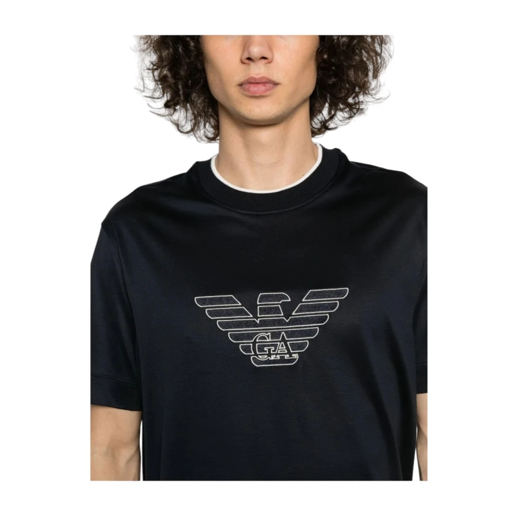 Emporio Armani Korte Mouw T-shirt Blue Heren