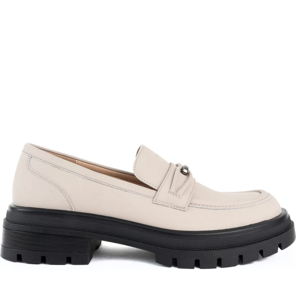 Santino Milano Donna Beige - Mocassini Chiusi Eleganti - Shoes - 41 Eu