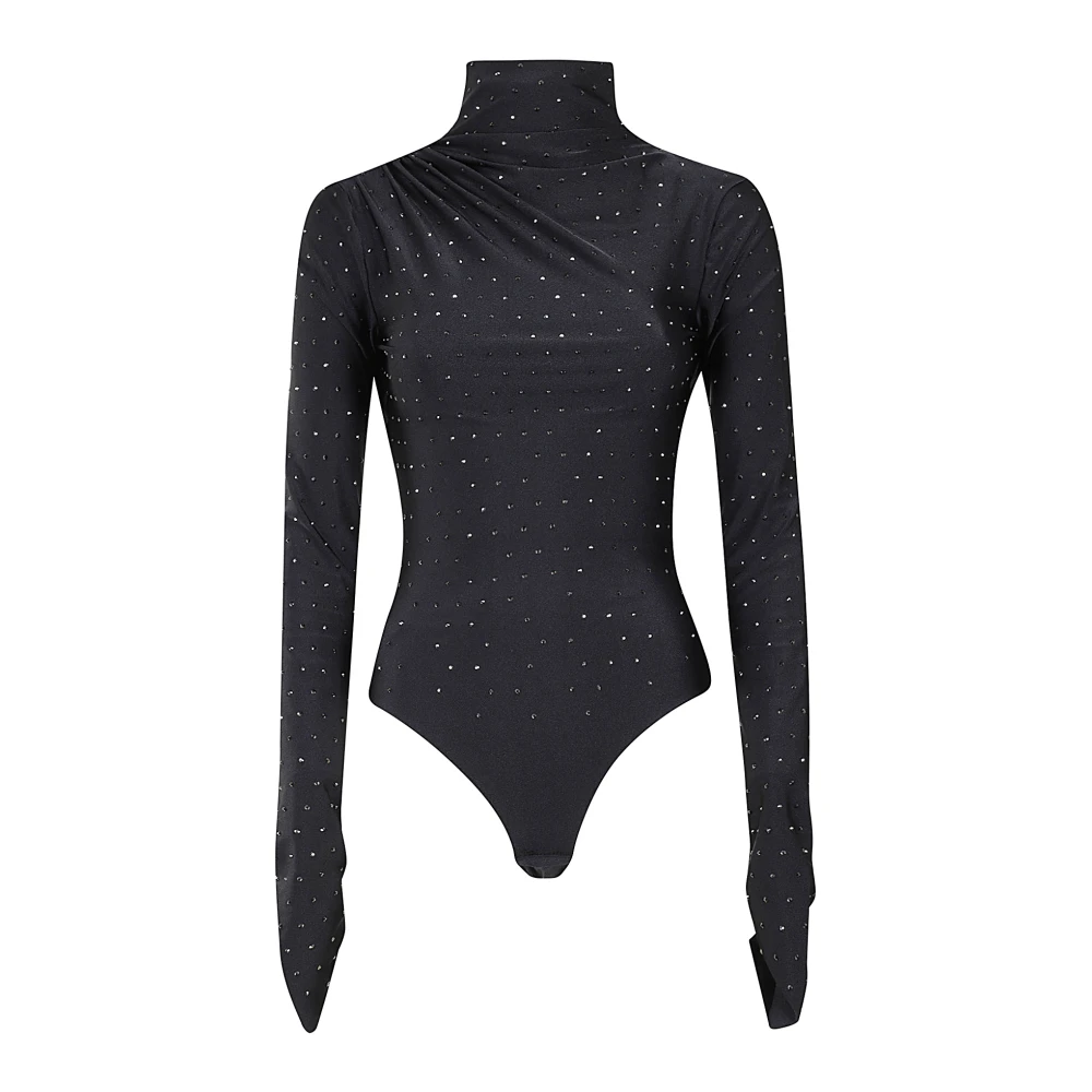 Andamane Kristallen Bodysuit voor Vrouwen Black Dames
