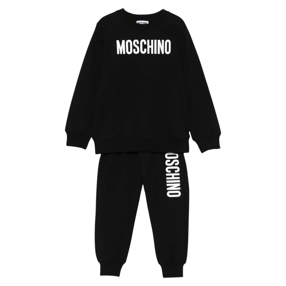 Moschino Kids Sport Sets, Unisex, 6 Y, Logo Tracksuit Black
