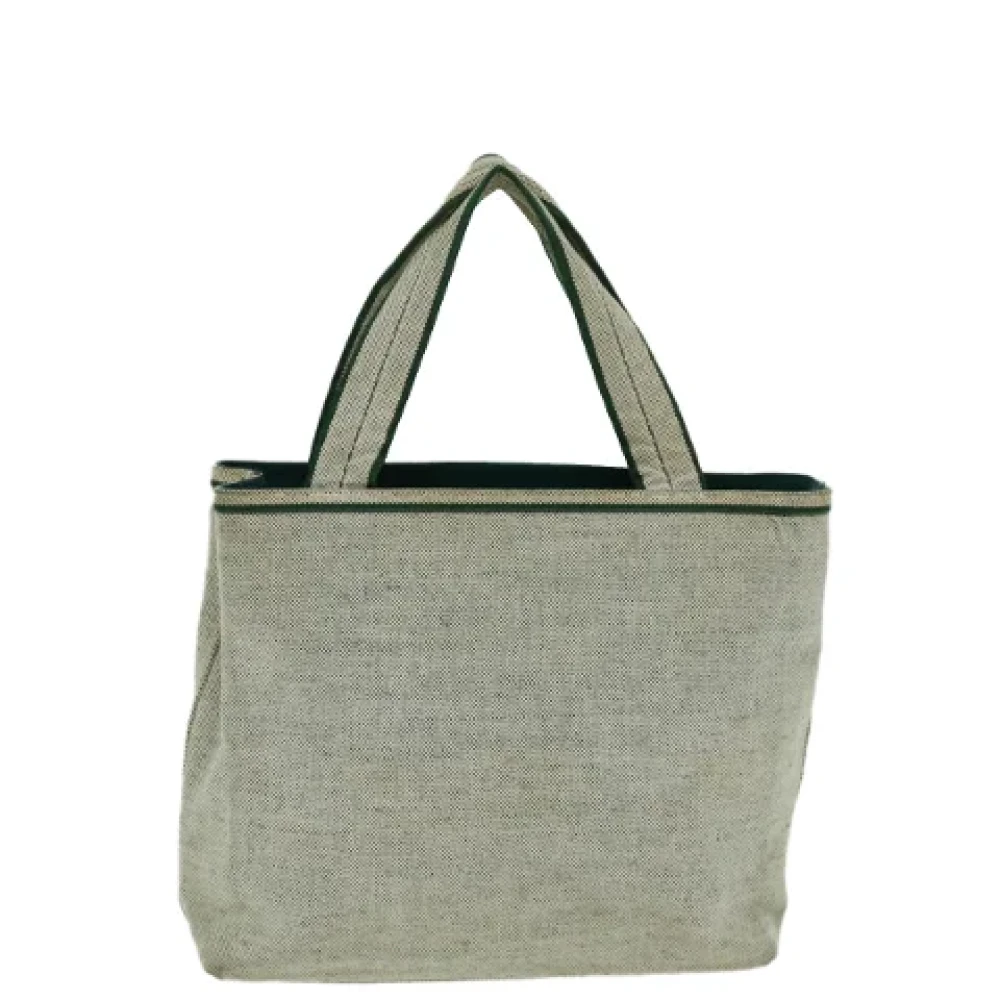 Prada Vintage Pre-owned Canvas handbags Beige Dames