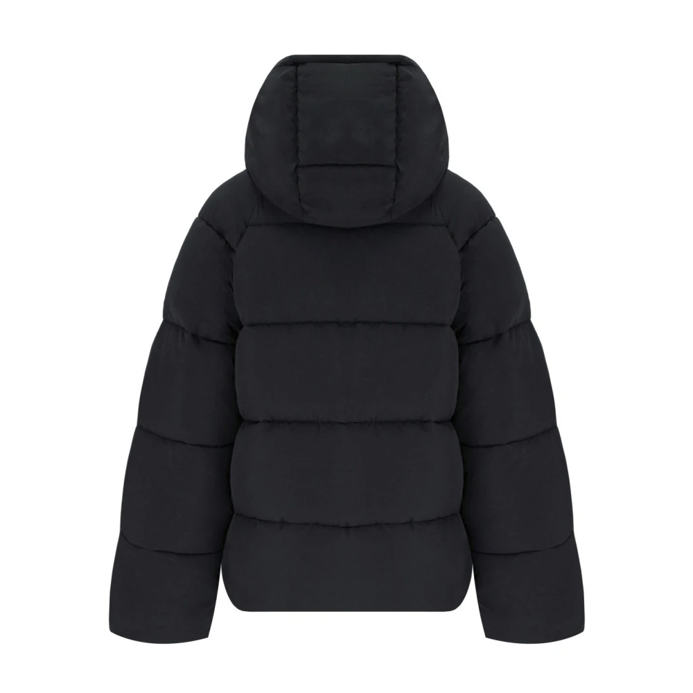 Daily Paper Zwarte Gewatteerde Hooded Pufferjas Black Heren