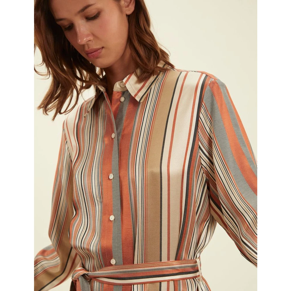 Ines De La Fressange Paris Amour camel gestreepte jurk Multicolor Dames