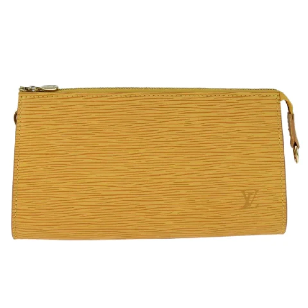 Louis Vuitton Vintage Pre-owned Leather pouches Yellow Dames
