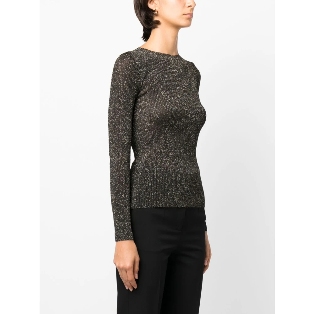 Twinset Lurex Ribtrui Black Dames