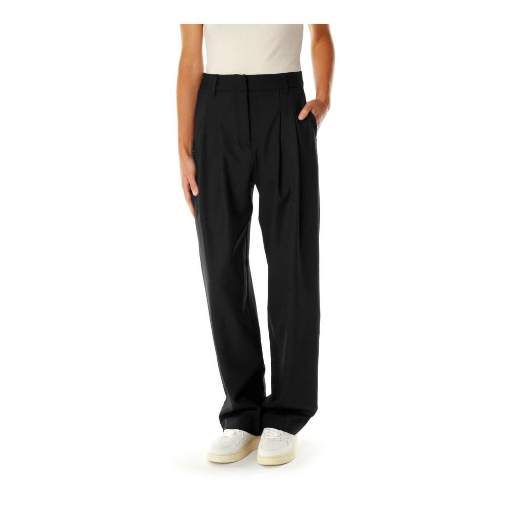 Samsøe Hoge taille broek met knoopsluiting Black Heren
