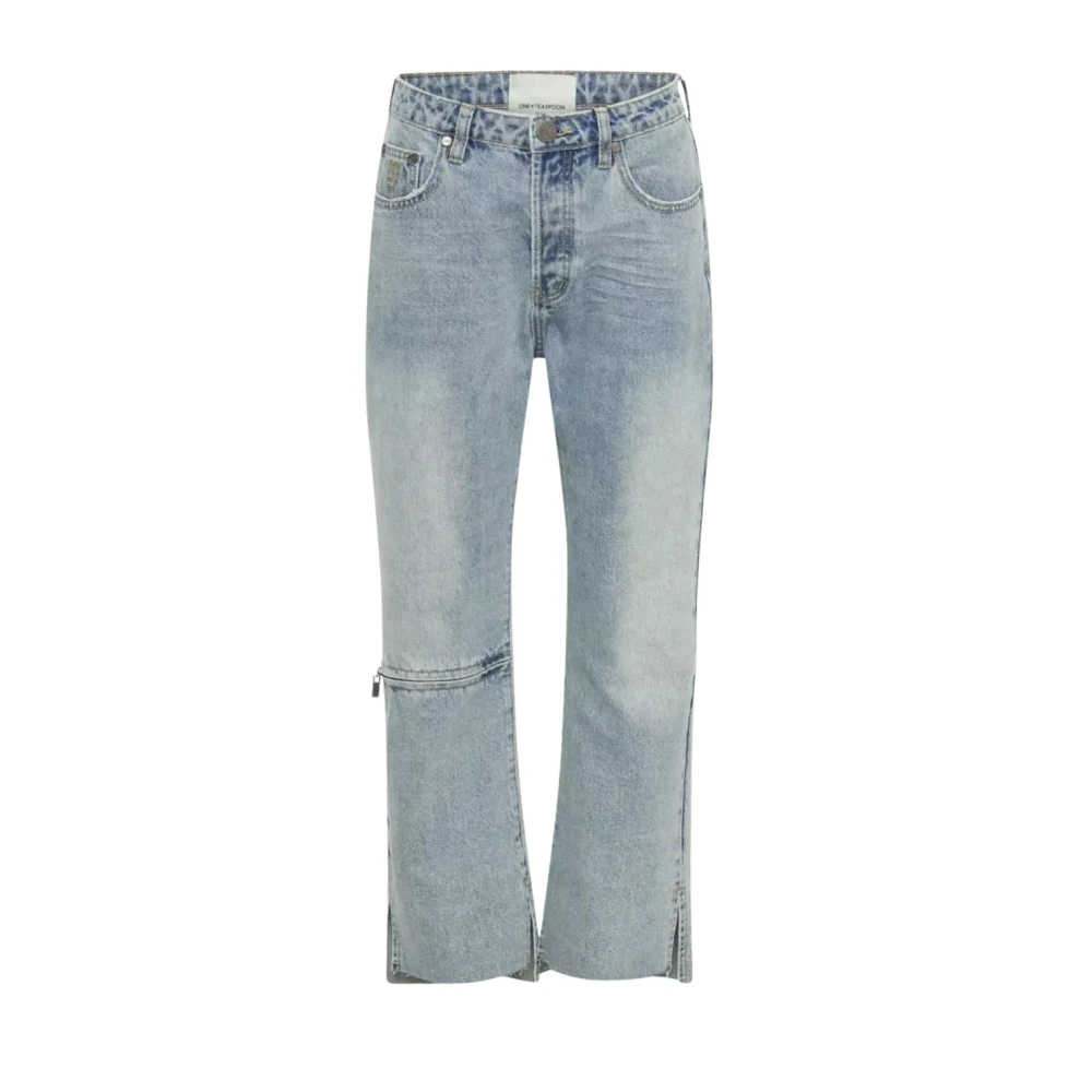 One Teaspoon Mid-rise Blauwe Denim Jeans Blue Dames