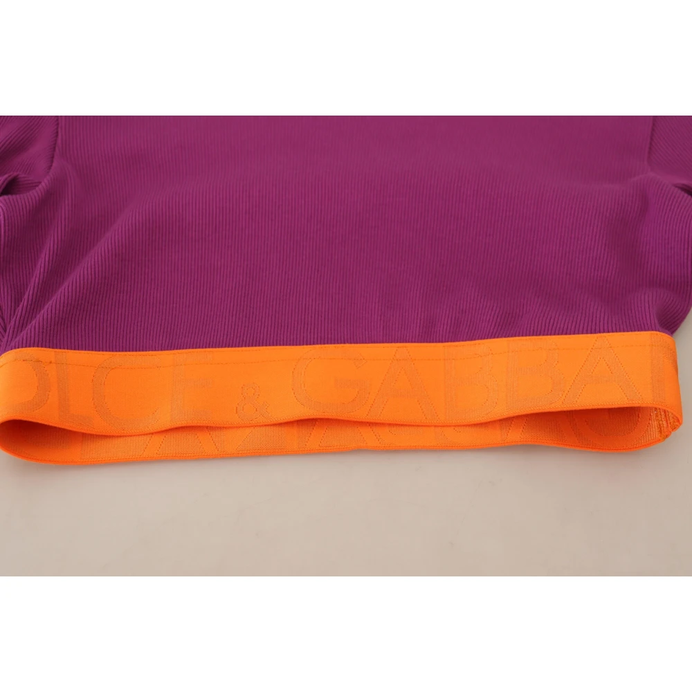 Dolce & Gabbana Luxe Paarse Turtleneck Sweater Purple Dames