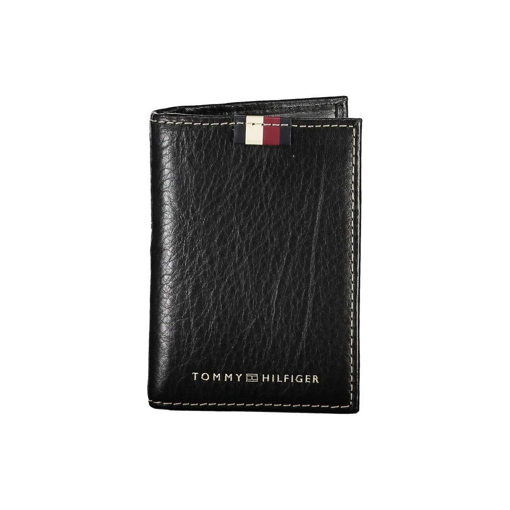 Tommy Hilfiger Svart Läder Herr Korthållare Black, Herr