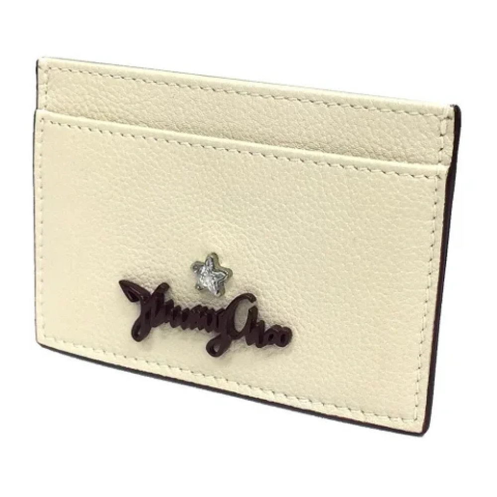 Jimmy Choo Pre-owned Leather wallets Beige Dames