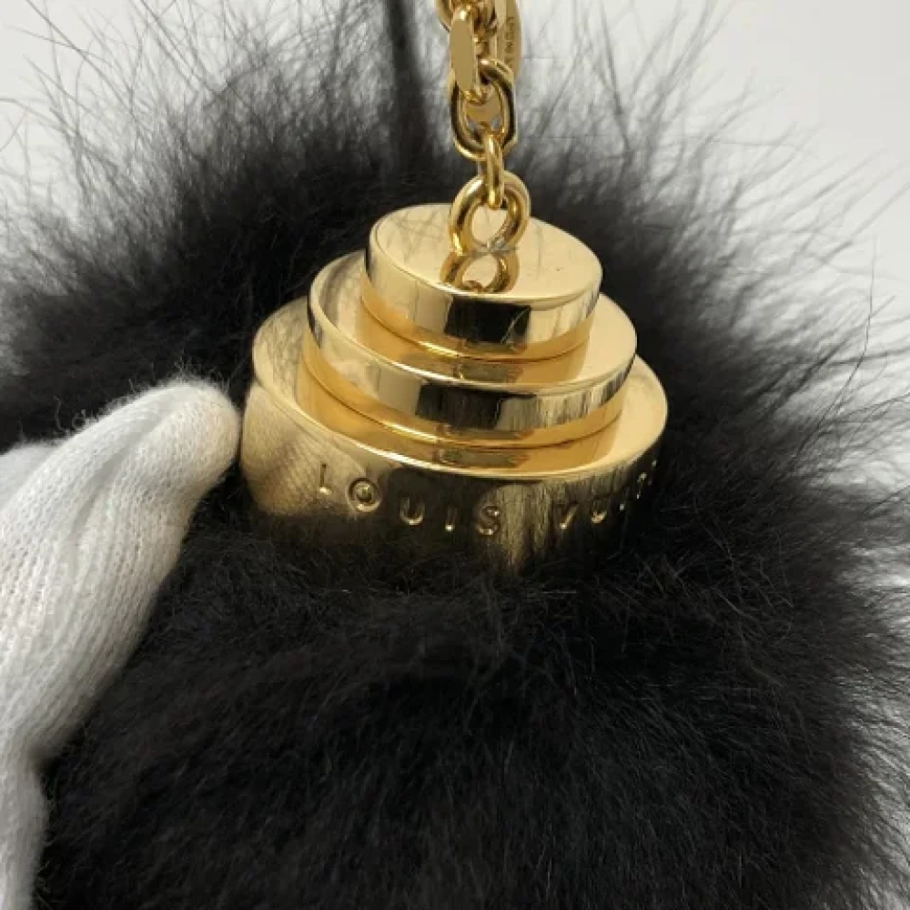 Louis Vuitton Vintage Pre-owned Fabric key-holders Black Dames